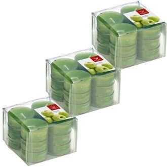 Trend Candles Geurtheelichtjes/waxinelichtjes - 36x - appel geur - 4 branduren