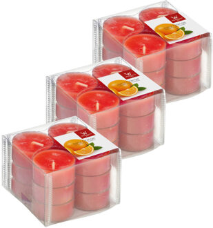 Trend Candles Geurtheelichtjes/waxinelichtjes - 36x - sinaasappel geur - 4 branduren
