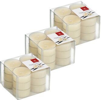 Trend Candles Geurtheelichtjes/waxinelichtjes - 36x - vanille geur - 4 branduren