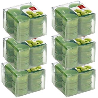 Trend Candles Geurtheelichtjes/waxinelichtjes - 72x - appel geur - 4 branduren