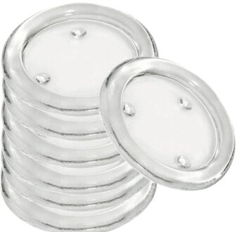 Trend Candles Ronde kaarsenhouder/kaars onderzetter - 10x - glas - 11 cm - voor stompkaarsen