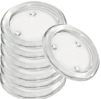 Trend Candles Ronde kaarsenhouder/kaars onderzetter - 30x - glas - 14 cm - voor stompkaarsen