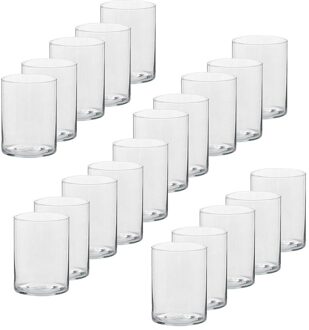 Trend Candles Theelichthouder - 20x - transparant glas - hoog model - 5,5 x 6,5 cm - Kaarsenhouders