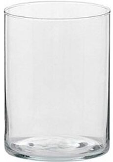 Trend Candles Theelichthouder - transparant glas - hoog model - 5,5 x 6,5 cm - Kaarsenhouders