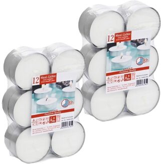 Trend Candles Waxinelichtjes - 24x stuks - 8 branduren