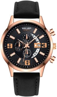 Trend Casual Mannen Quartz Horloge Stijlvolle Dial Horloges Klok Temperament Mannen Lederen Horloges Relogio Masculino