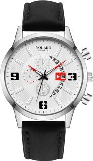 Trend Casual Mannen Quartz Horloge Stijlvolle Dial Horloges Klok Temperament Mannen Lederen Horloges Relogio Masculino