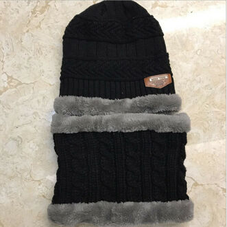 Trend Peuter Kids Meisje Jongen Baby Baby Winter Haak Muts Beanie Cap Sjaal Set Casual Solid eenvoudige Warmer 2