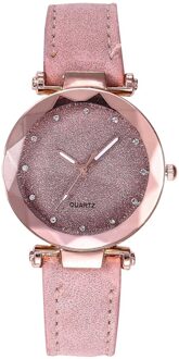 Trend Vrouwen Quartz Diamond Polshorloge Rose Goud Vrouwelijke Lederen Riem Horloge Ultra-Dunne Montre Femme Relogio feminino