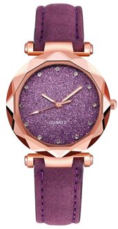 Trend Vrouwen Quartz Diamond Polshorloge Rose Goud Vrouwelijke Lederen Riem Horloge Ultra-Dunne Montre Femme Relogio feminino