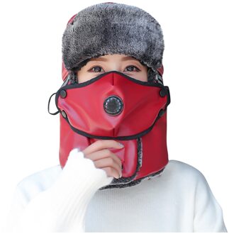 Trend Winter Thermische Bomber Hoeden Mannen Vrouwen Mode Oor Bescherming Gezicht Winddicht Ski Camouflage Cap Fluwelen Dikker Paar Hoed #3