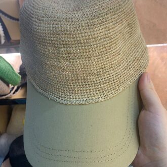 Trend Zon Hoeden Vrouwen Hoed Raffia Stro Hoed Hip Hop Baseball Cap Strikje Verstelbare Casual Vrouwen Vizieren Gorras para Hombre khaki