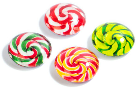 Trendform ronde magneet lollipop set van 4 Multi color