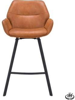 Trendhopper Barstoel Lizz 65cm Bull Camel Bruin - - Breedte: 51.00 cm