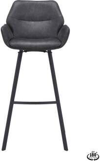 Trendhopper Barstoel Lizz 80cm Bull Antraciet Grijs - - Breedte: 51.00 cm
