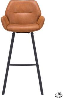 Trendhopper Barstoel Lizz 80cm Bull Camel Bruin - - Breedte: 51.00 cm