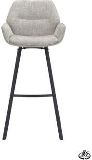 Trendhopper Barstoel Lizz 80cm stof Taupe Bruin - - Breedte: 51.00 cm