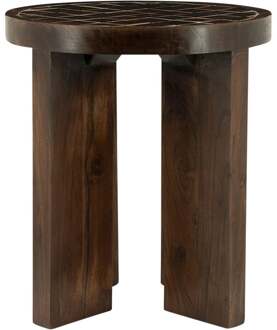Trendhopper Bijzettafel Tegel bruin - - Breedte: 40.00 cm