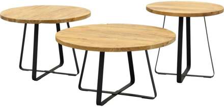 Trendhopper Bijzettafelset van 3 Santiago Ø70, 60 en 50 cm - - Breedte: