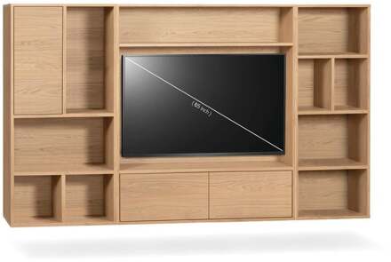 Trendhopper Cinewall Welland Blond Oak - - Breedte: 283.00 cm