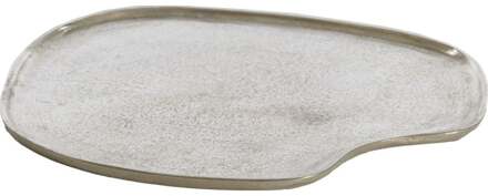 Trendhopper Dienblad Tojera Ruw Nikkel 33 Cm - - Breedte: 33.00 cm