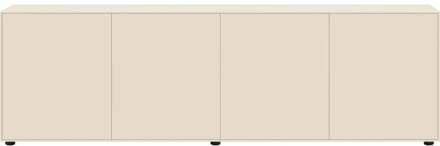 Trendhopper Dressoir Moiano beige 200 cm met glijders - - Breedte: 200.00 cm