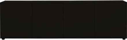 Trendhopper Dressoir Moiano zwart 200 cm - - Breedte: 200.00 cm