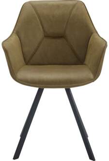 Trendhopper Eetkamerstoel Beatty microleder Moss Groen - - Breedte: 60.00 cm