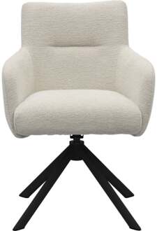 Trendhopper Eetkamerstoel Jule Genua Shell met zwart frame - - Breedte: 59.00 cm