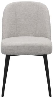 Trendhopper Eetkamerstoel Luson Madrid Ash grey met zwarte poot - - Breedte: 50.00 cm