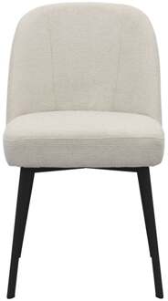 Trendhopper Eetkamerstoel Luson Madrid Natural met zwarte poot - - Breedte: 50.00 cm
