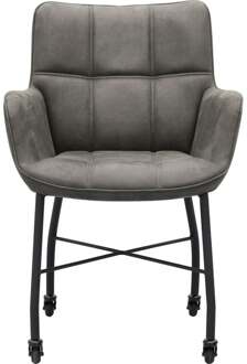 Trendhopper Eetkamerstoel Mae Antraciet - - Breedte: 59.00 cm
