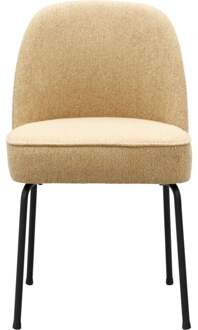 Trendhopper Eetkamerstoel Vogue Gear Camel met zwarte poten - - Breedte: 50.00 cm