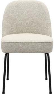 Trendhopper Eetkamerstoel Vogue Lima Beige met zwarte poten - - Breedte: 50.00 cm