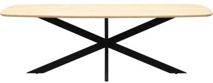 Trendhopper Eettafel Haiko Deens - Verjongd geborsteld Blad - 180x100 - Matrixpoot Multi - - Breedte: 100.00 cm