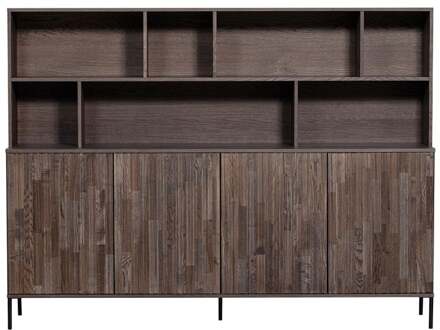 Trendhopper Exclusive New Gravure Wandkast - Essen - Espresso - 150x200x44 Bruin