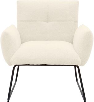 Trendhopper Fauteuil Dozza Teddy wit - - Breedte: 78.00 cm
