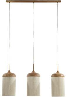 Trendhopper Hanglamp Denia 3-lichts naturel - - Breedte: 22.00 cm