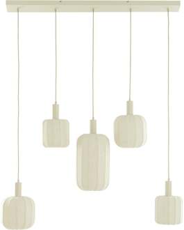 Trendhopper Hanglamp Tulsa 5-lichts Creme - - Breedte: 105.00 cm