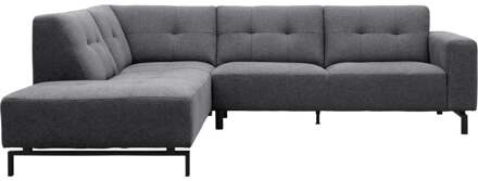 Trendhopper Hoekbank Viborg Nero Grey links - - Breedte: 267.00 cm