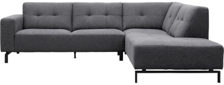 Trendhopper Hoekbank Viborg Nero Grey rechts - - Breedte: 267.00 cm
