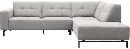 Trendhopper Hoekbank Viborg Nero Lightgrey rechts - - Breedte: 267.00 cm
