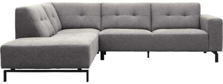 Trendhopper Hoekbank Viborg Nero Steel links - - Breedte: 267.00 cm