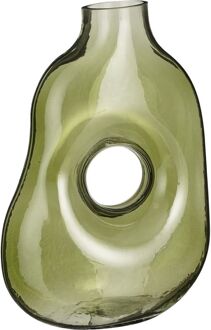 Trendhopper Jay Vaas - L18,5 x B10,5 x H25 cm - Glas - Lichtgroen