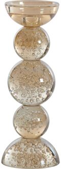 Trendhopper Kandelaar Itinga Glas Bubbel Amber 26,5 Cm - - Breedte: 10.00 cm