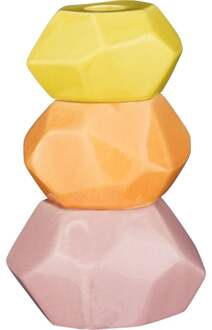 Trendhopper kandelaar Rocks 18cm hoog Multi - - Breedte: 9.50 cm