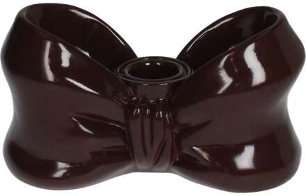 Trendhopper Kandelaar Strik Bruin - - Breedte: 13.50 cm