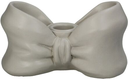 Trendhopper Kandelaar Strik Wit - - Breedte: 13.50 cm