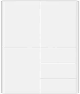 Trendhopper Opbergkast Moiano afgerond wit - - Breedte: 120.00 cm