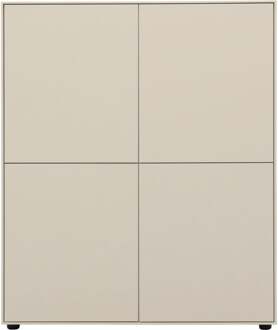 Trendhopper Opbergkast Moiano beige - - Breedte: 100.00 cm